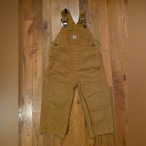 Carhartt 2T tan overalls. Like new!